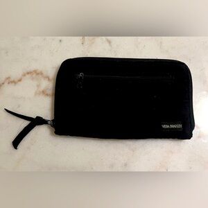 Vera Bradley Quilted Black Pouch